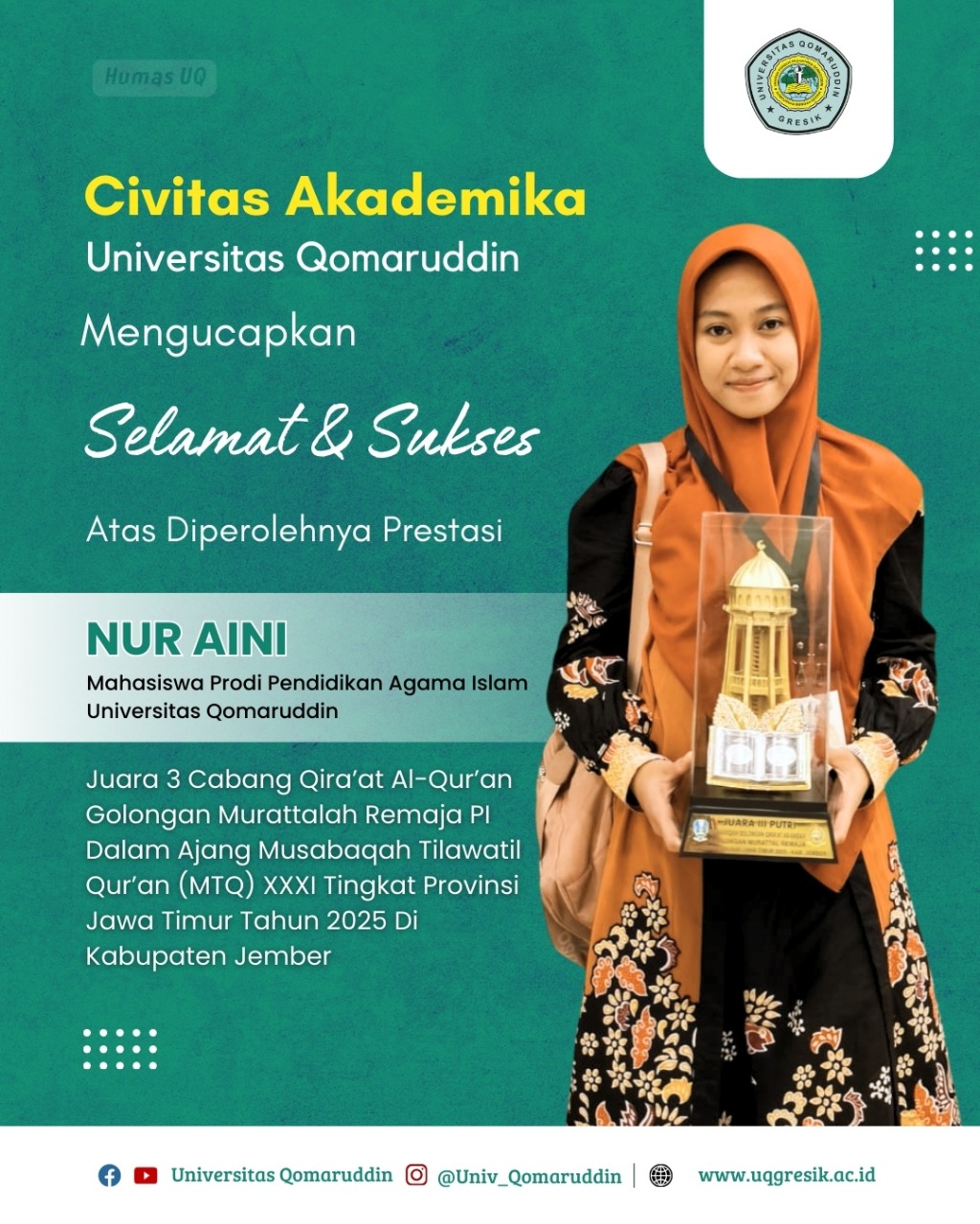 CAPAIAN PRESTASI MAHASISWA UNIVERSITAS QOMARUDDIN